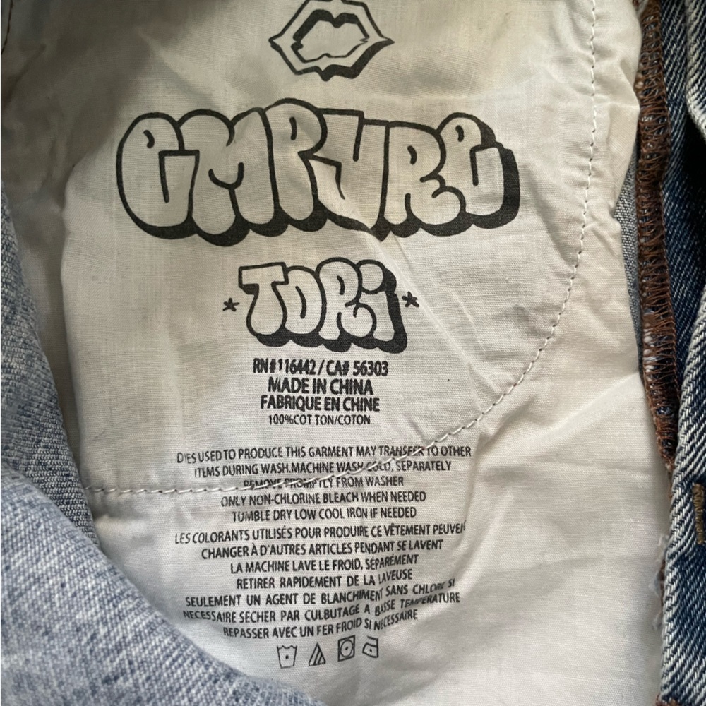 Zumiez Empyre Tori Courtney Wash Skate Denim Jeans Baggy High Rise Distressed 0 - Picture 13 of 16